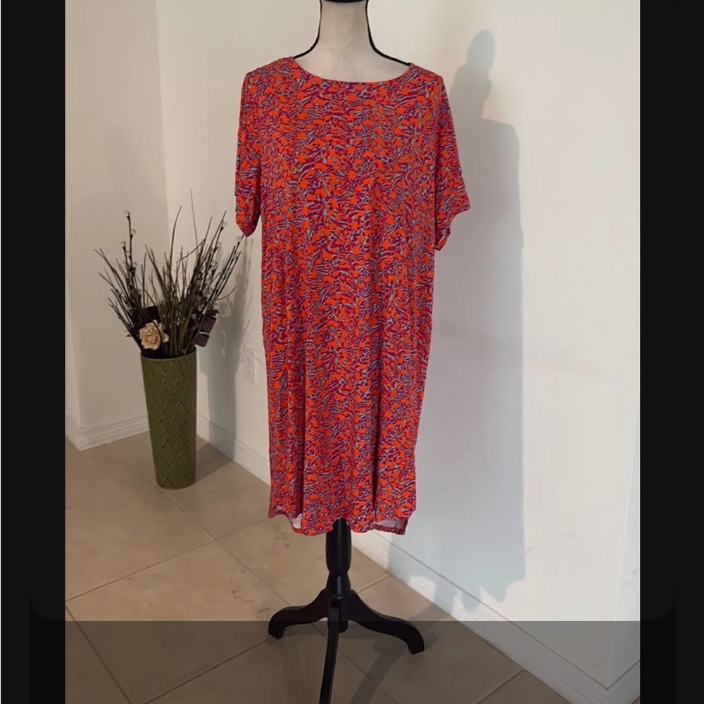 Tahari 2X shirt dress floral 1069